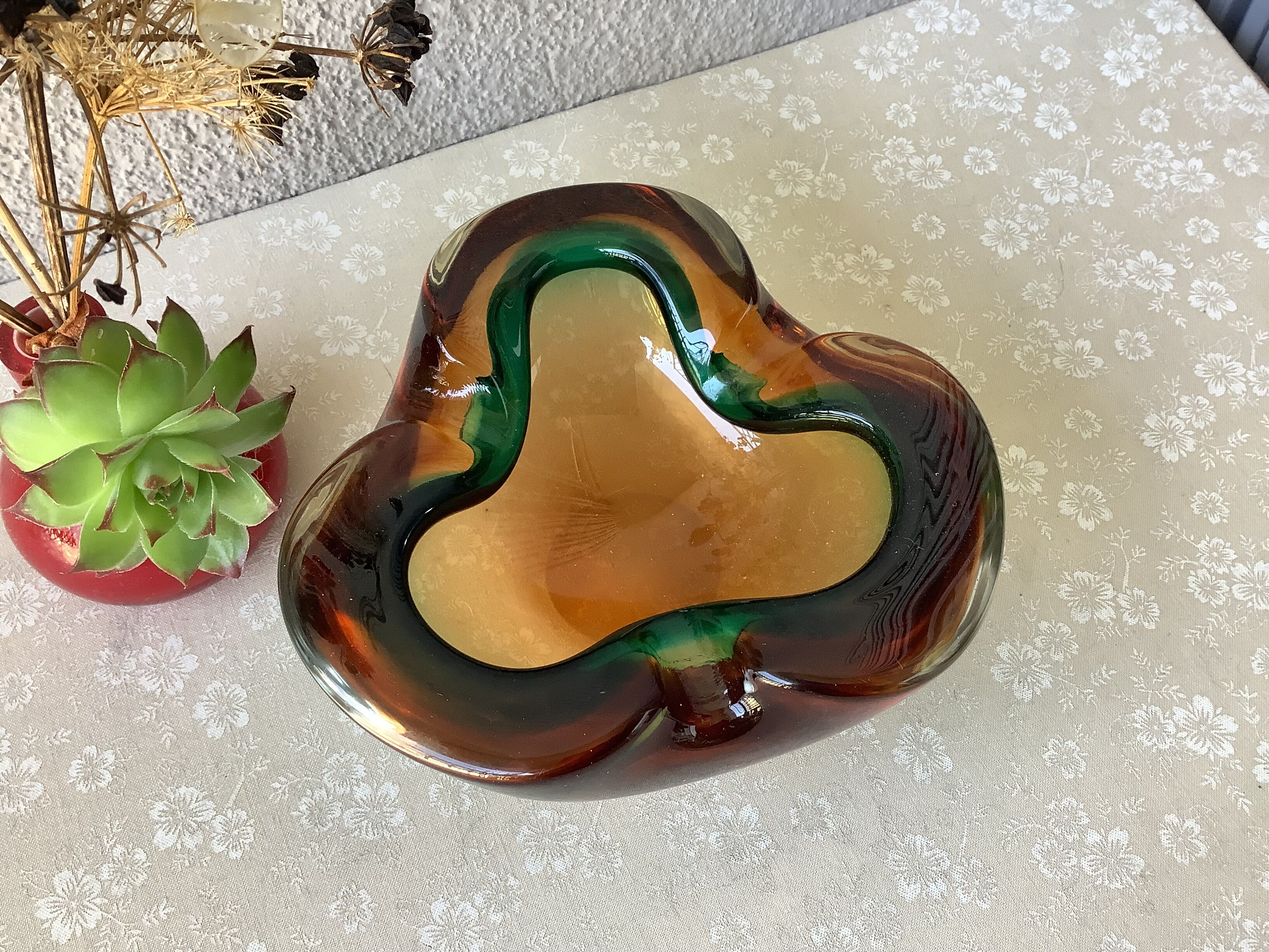 Vintage Murano Sommerso ashtray