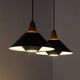 Set of 2 black mid-century pendant lamps by Elfi / 1960s / 1970s / Danish modern design