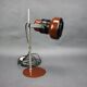 1970s Hungarian table lamp, "Space Age" style, in brown enamel.
