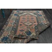 1970s Vintage Turkish Handmade Wool & Cotton Pink Area Rug