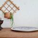 Large white porcelain dish with blue design