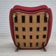 Années 1960, fauteuil relax danois, état d'origine, coton/laine rouge.