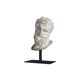 Hercules Head sculpture, small size, in resin and metal base.
