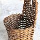 Vintage dark wicker wall basket