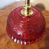 Vintage red glass wall light