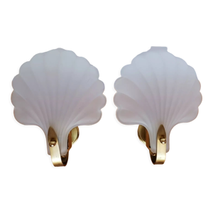 Paire d'appliques coquillage - deknudt