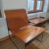 Günter RENKEL (XXth) REGO MOBEL (editor) Chair + stool in the taste of