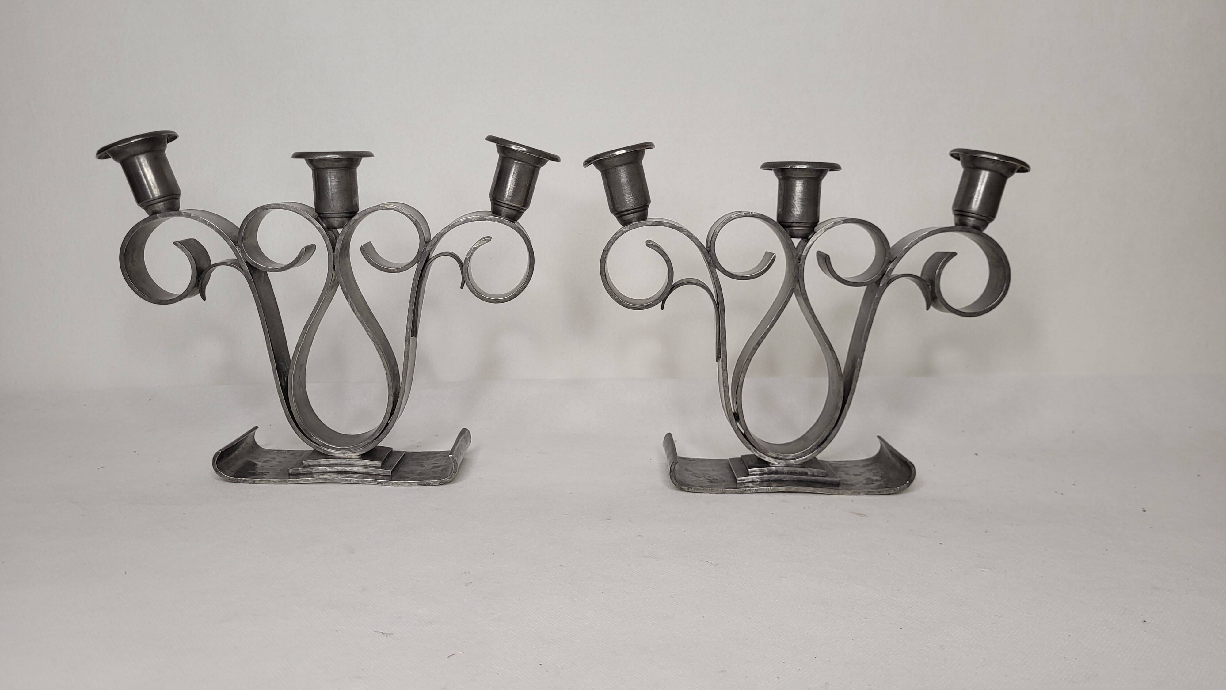 Art Deco candlesticks Delavan Paris