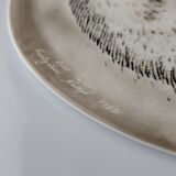 Oiva Toikka Ceramic Panda Bear Plate Nuutajärvi Finland 1983