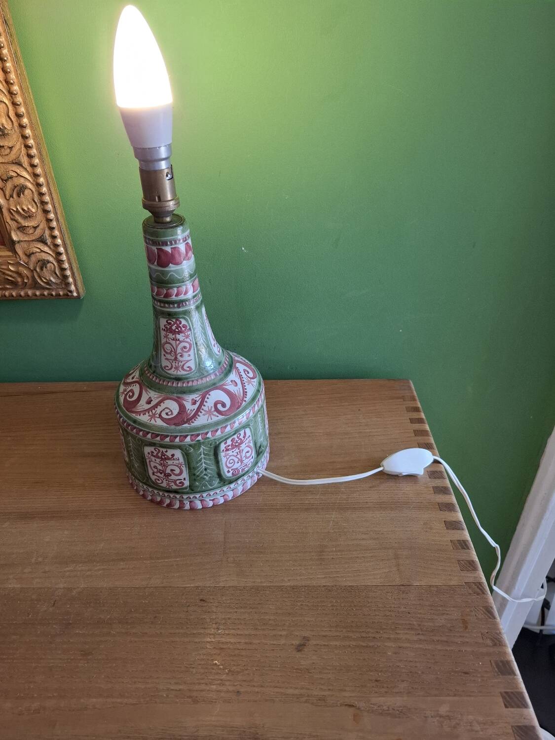 Quimper ceramic lamp base, Millot