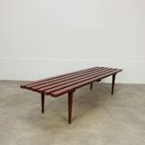 Banc à lattes en bois style scandinave, vintage