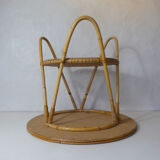 old vintage rattan coffee table