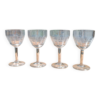 Verres en cristal art déco