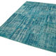 Handwoven turkish contemporary 174 cm x 247 cm turquoise patchwork carpet