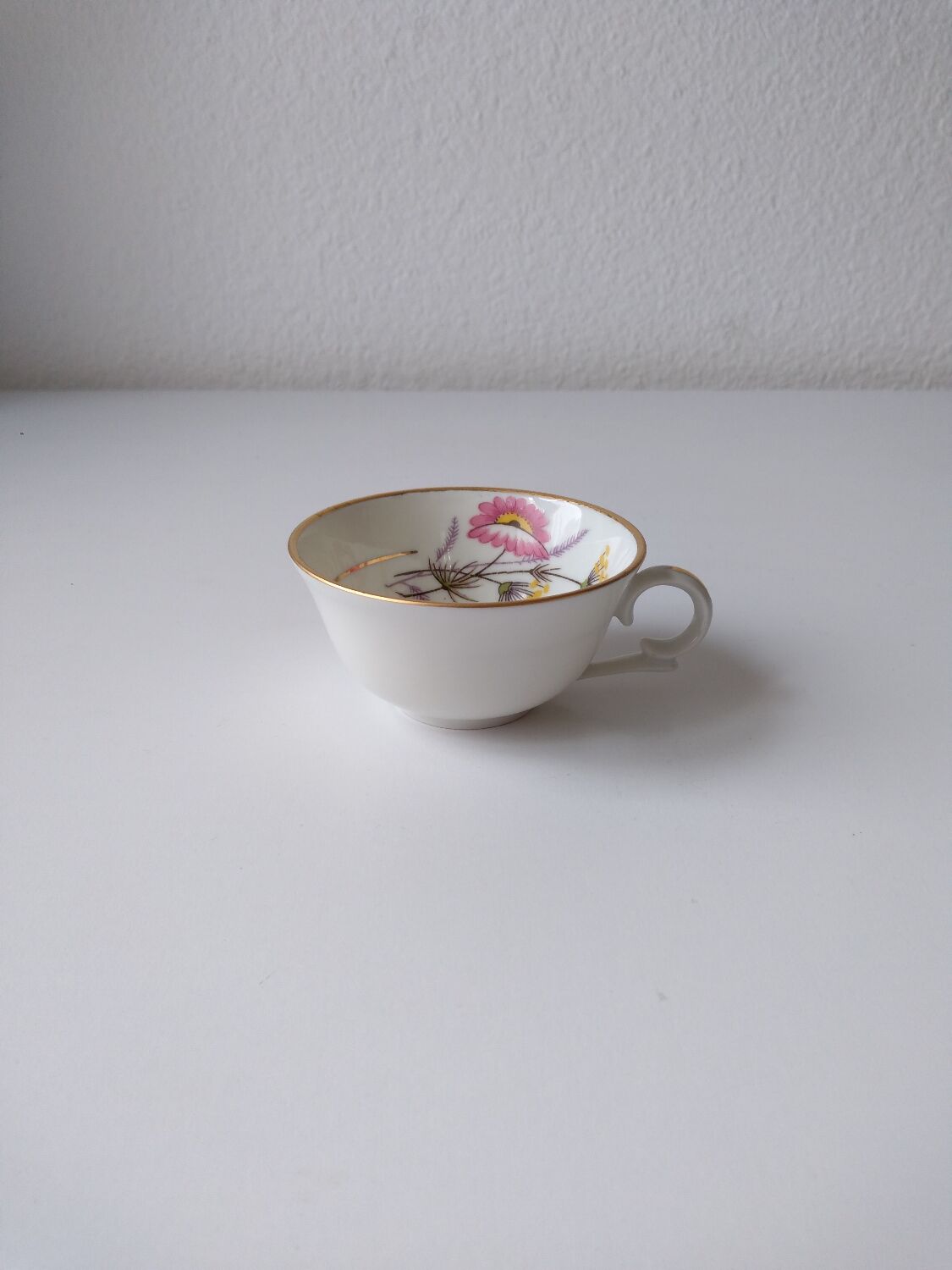 Set of 6 Berry Limoges flower porcelain tea coffee cups