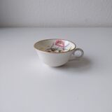 Set of 6 Berry Limoges flower porcelain tea coffee cups