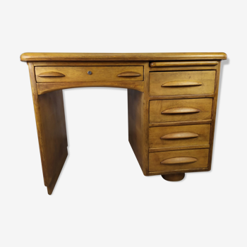 Bureau vintage chêne