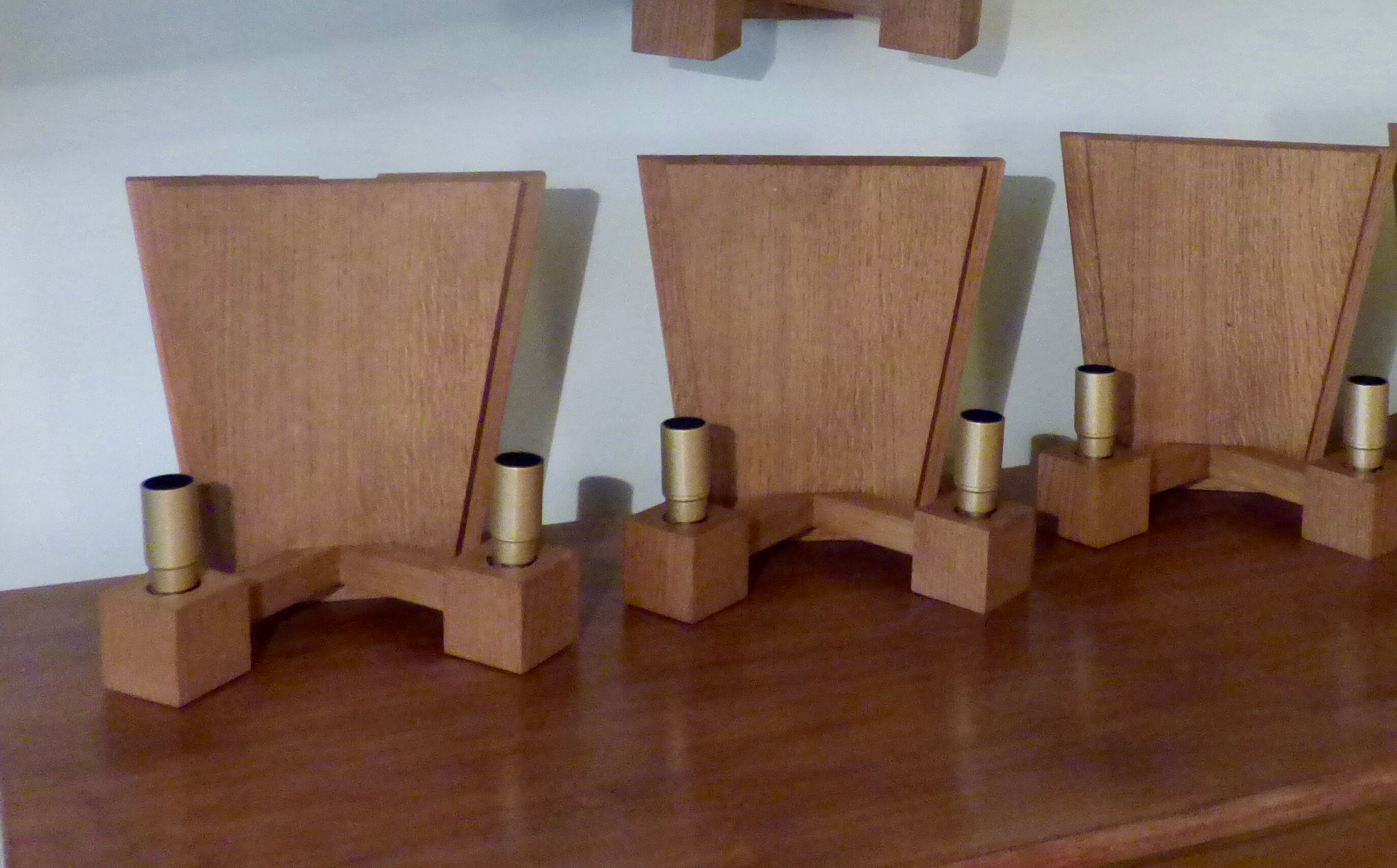 4 sconces in oak 40 years