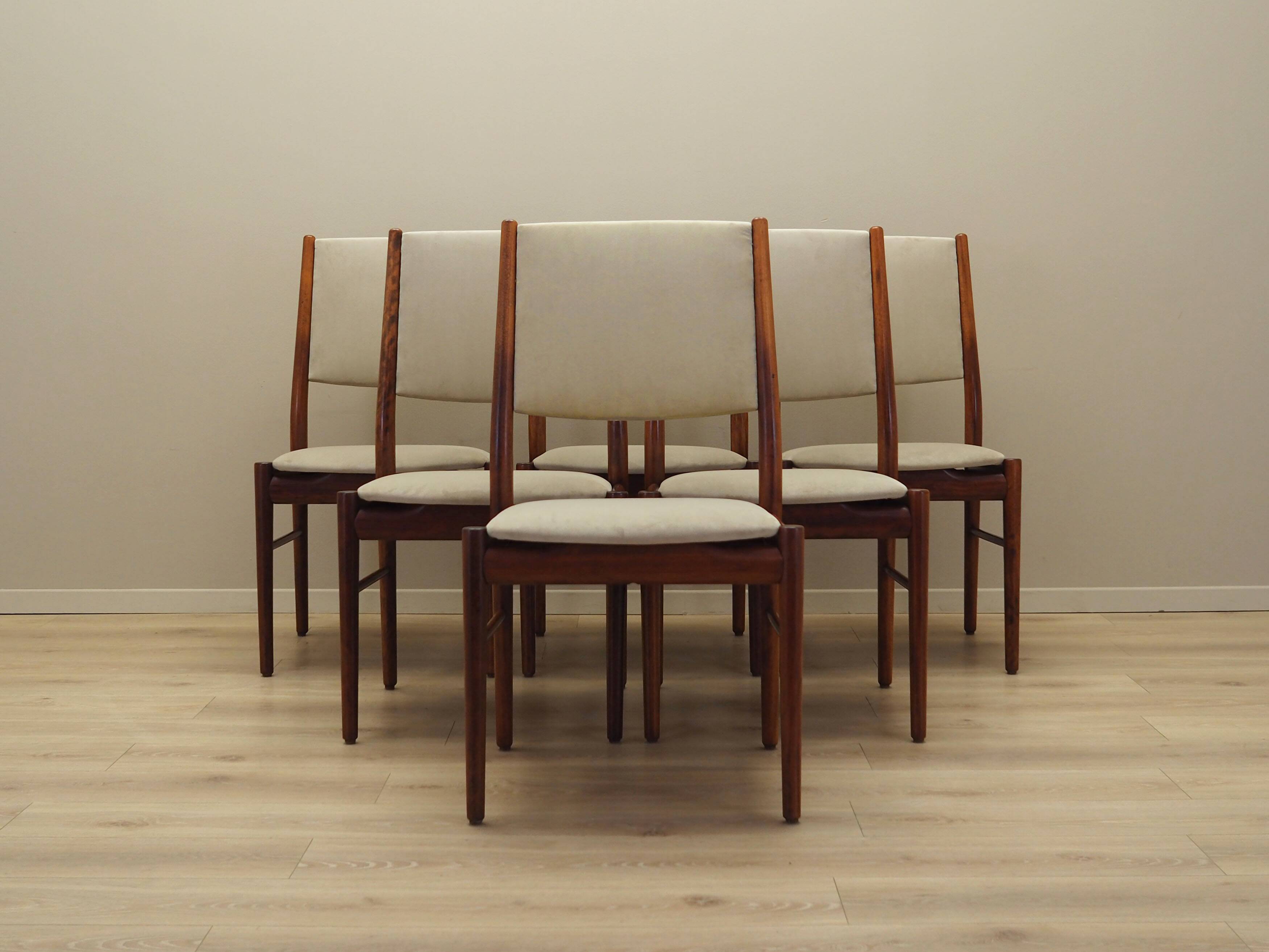 Ensemble de six chaises en acajou, design danois, années 1970, édition : Skovby Møbelfabrik