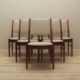 Ensemble de six chaises en acajou, design danois, années 1970, édition : Skovby Møbelfabrik
