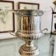 Silver-plated metal champagne bucket ice bucket