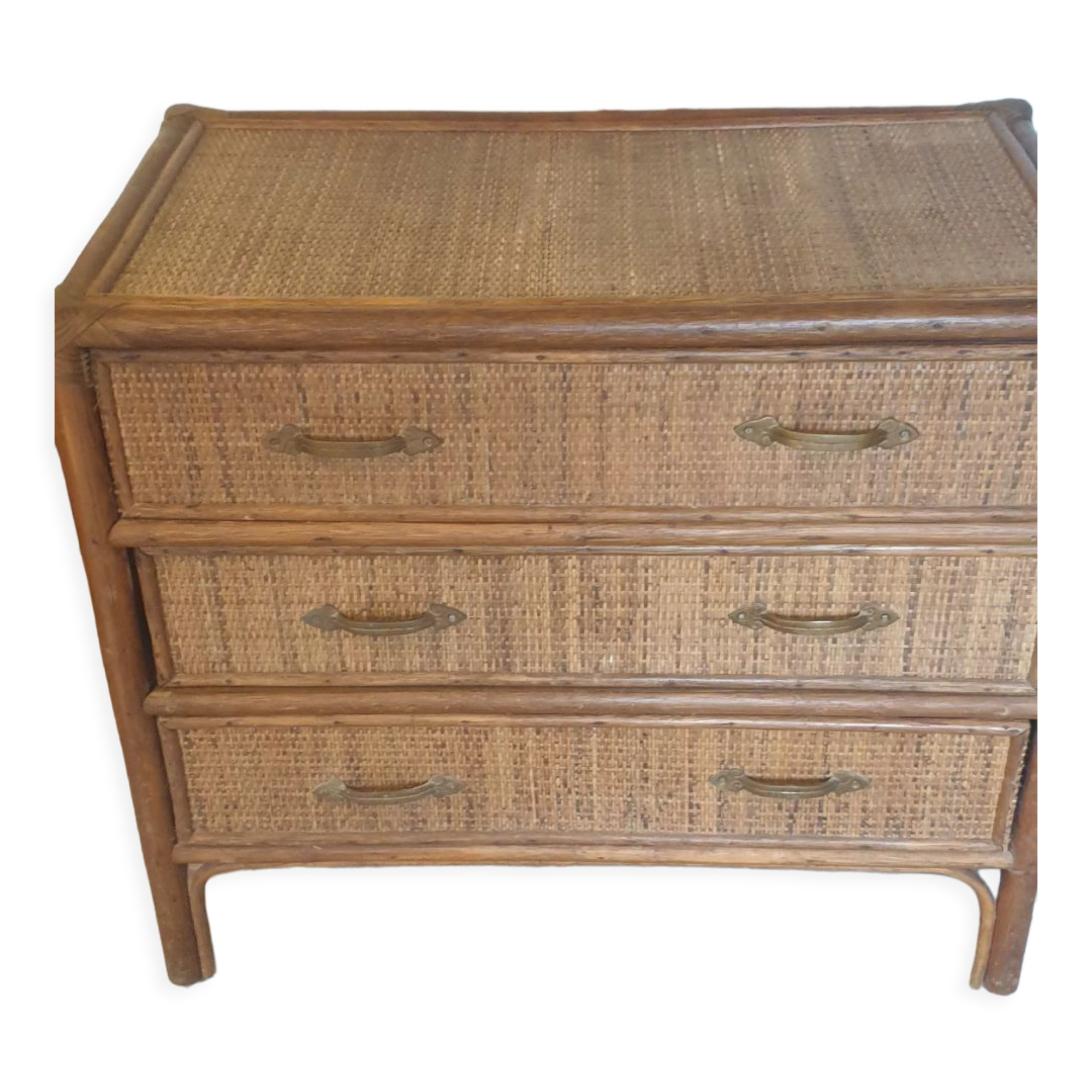 Rattan chest of drawers