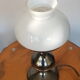 Small Art Deco opaline lamp, brass foot