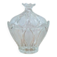 Vintage frosted glass bonbonnière – floral decoration
