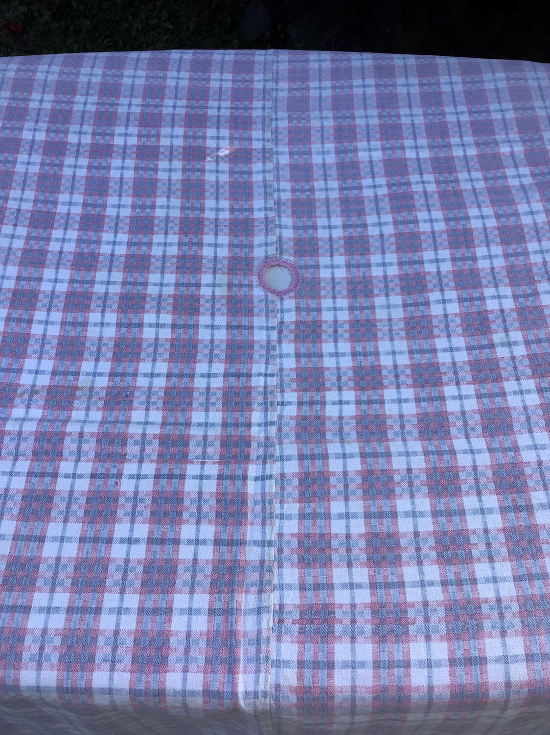 Nappe vintage extérieur pour parasol fait maison