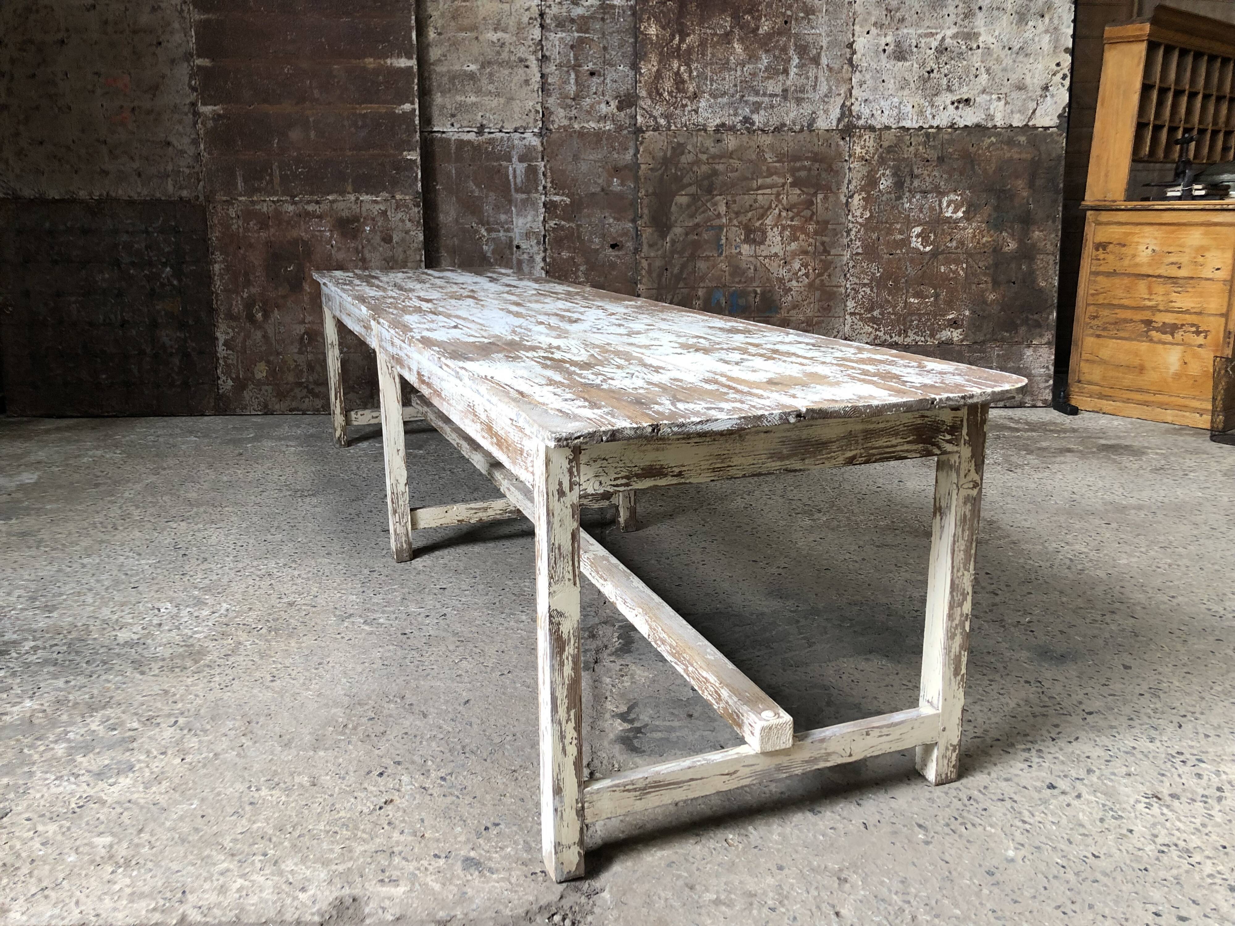 White patina console table