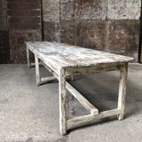 Table console patine blanche