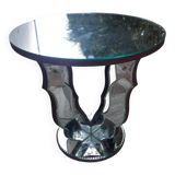 1930s mirrored pedestal table