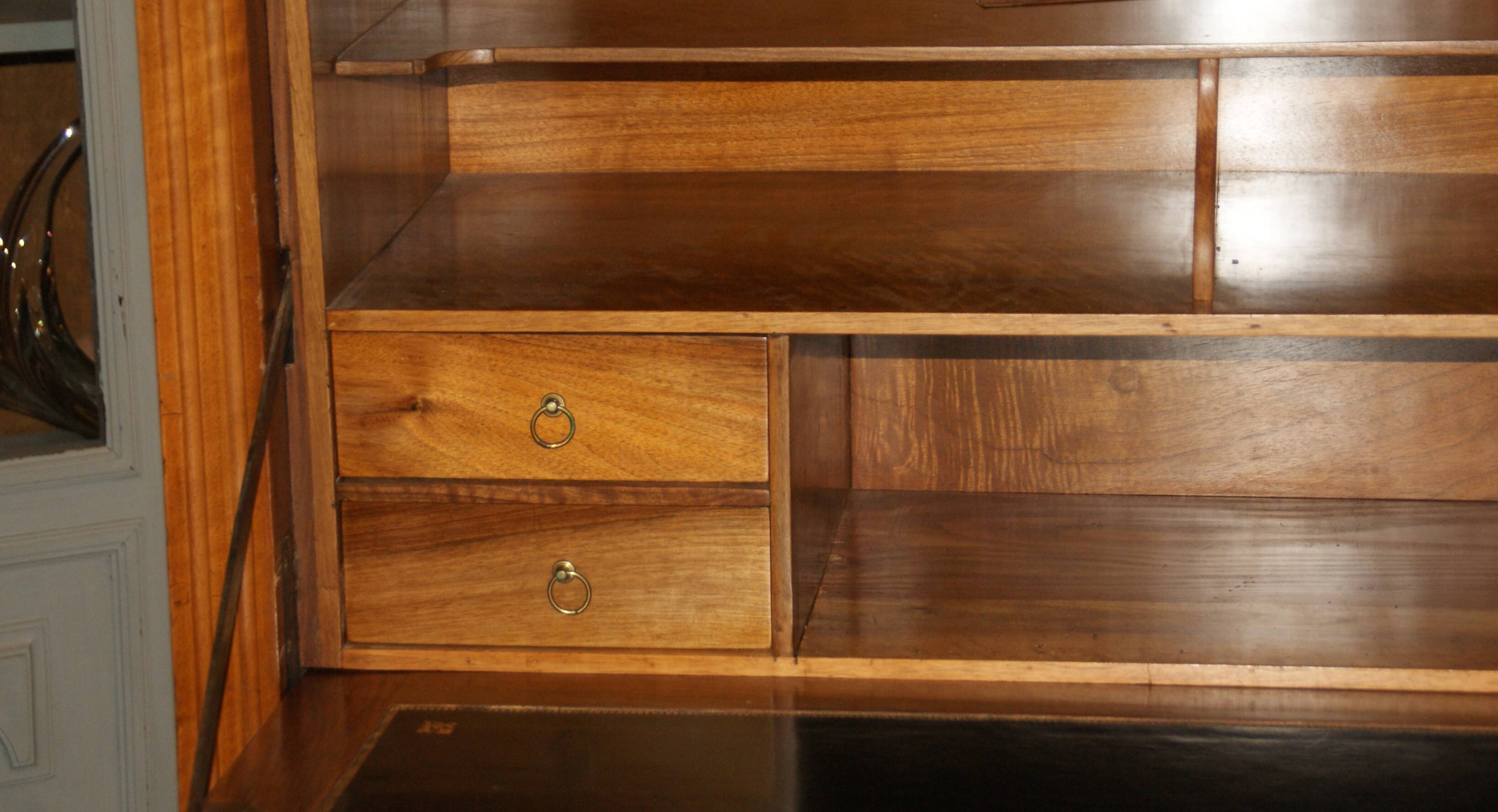 Louis XVI period light mahogany secretary