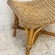 Vintage curved stool in rattan and bamboo
