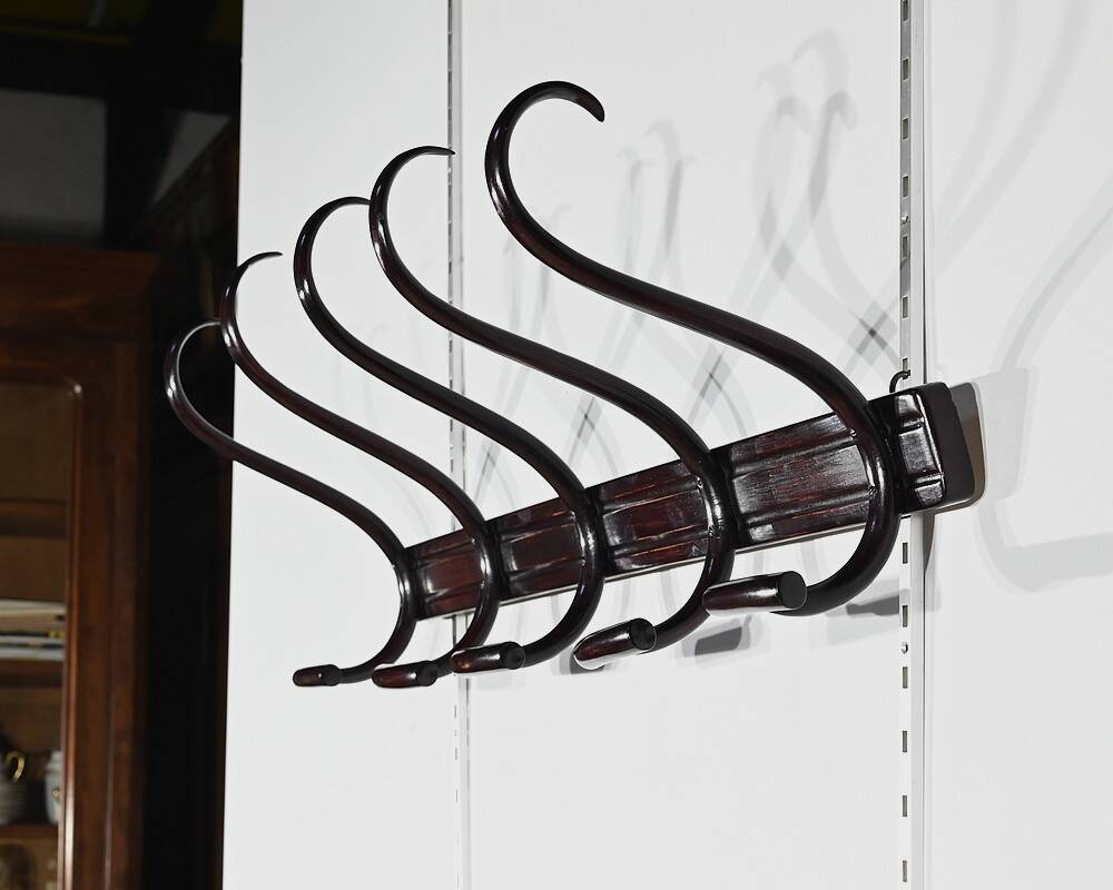 Cloakroom Coat Rack in Curved Beech, Thonet – Early 20th Century