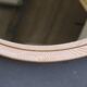 Vintage Scandinavian wooden circular mirror, 1970s
