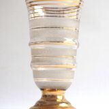 Vase verre et or années 1940