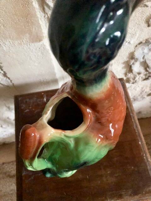 Duck slip pitcher or vase