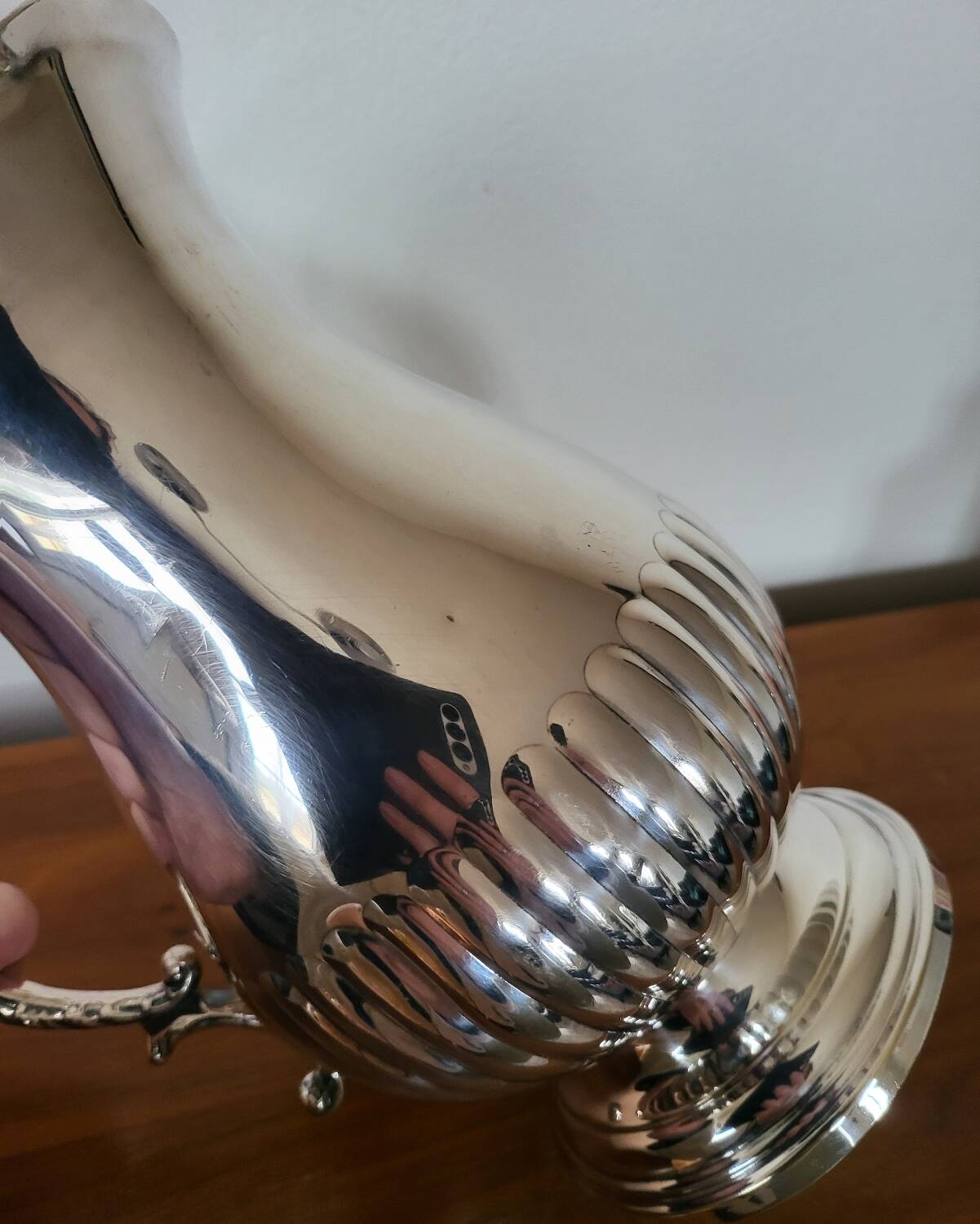 Old Silver-Plated Metal Jug