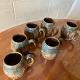 Serie of 6 mugs