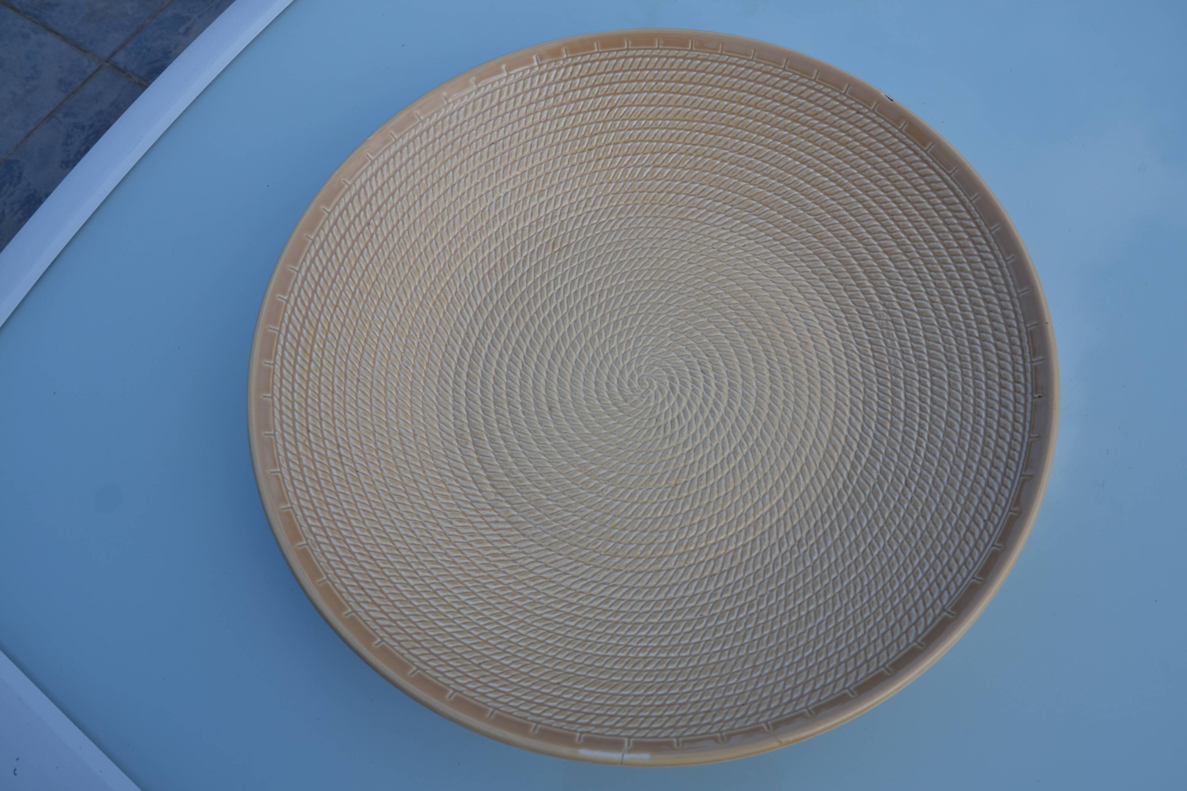 Large dish/bowl Keralux Boch "Cordaline" 1956