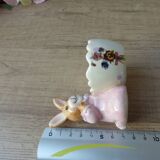 Shape rabbit pattern flowers eggcup