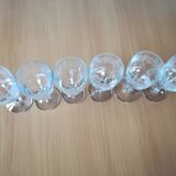 Lot de 6 verres cristal gravés