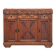 Buffet art déco plateau bois, meuble vaisselier ancien  Dimensions 142
