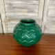 Enamelled cast iron ball vase art deco style