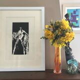 Vintage orange soliflore vase