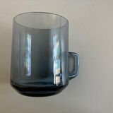 Set of 8 glasses Scandinavian cups Denby-Milnor mid century modern ice blue