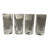 Série de 4 verres à orangeade estampillés cristal saint louis