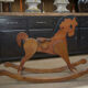 Ancien cheval à bascule d'enfant vers 1950