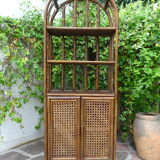 Rattan canning shelf